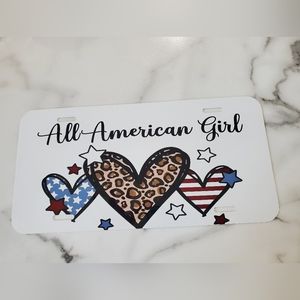All American Girl License Plate